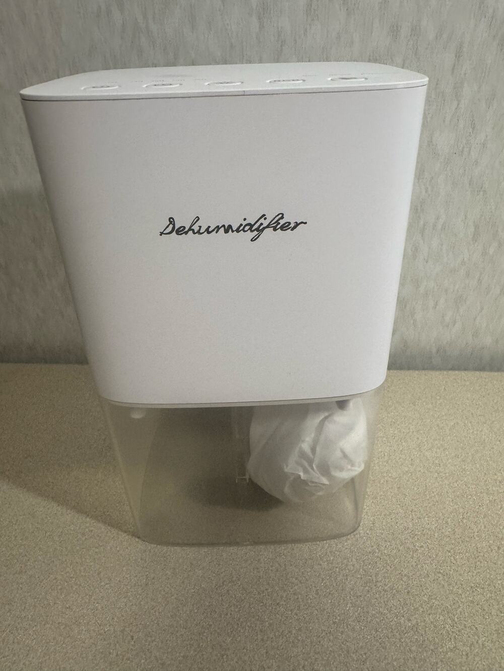 Small Mini Dehumidifier Bedroom Bathroom Closet Quiet Portable Water Tank White
